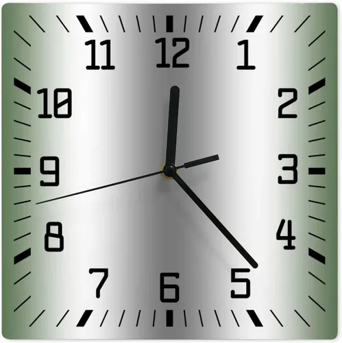 Miniatura 9 de Reloj de pared de madera blanco y negro degradado, silencioso, sin tictac, simple, abstracto, a rayas, estilo granja, cuadrado, funciona