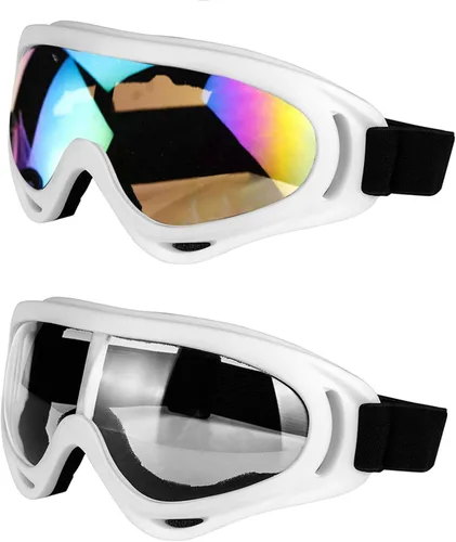 Miniatura 15 de LJDJ Gafas de esquí para motocicleta, gafas de snowboard, juego de 2 – Dirt Bike ATV Motocross anti-UV ajustables para montar fuera de carretera