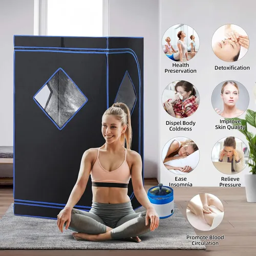 Miniatura 5 de ZONEMEL Kit completo portátil de sauna de vapor, spa personal de cuerpo completo para el hogar para desintoxicación, relajación, vaporizador de 4