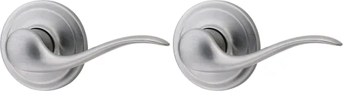 Miniatura 27 de Kwikset Tustin Manija de Puerta de Paso Interior, Palanca para Puertas de Armario y Pasillo, Palanca de Manija Reversible Sin Bloqueo, Bronce Bronce