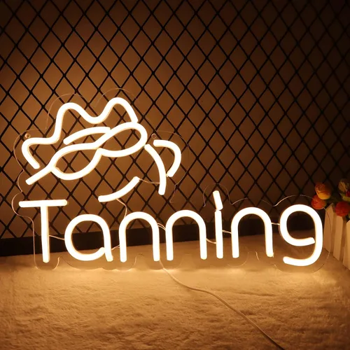 Miniatura 2 de Letreros de neón para bronceado para decoración de pared, luces de neón para dormitorio, letreros LED comerciales adecuados para salón de bronceado