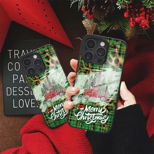 Miniatura 6 de Fundas de teléfono navideñas para niños, cubierta de silicona personalizada para iPhone 11, 12, 13, 14, 15, 16, 17 Pro Max Plus Mini X 7 8 SE
