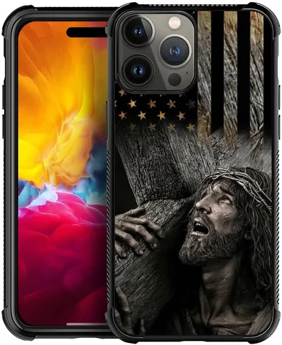 Miniatura 143 de DAIZAG Compatible con iPhone 13 Pro Max, Funda de TPU Protectora Anti-Arañazos Todo En Uno, Fundas para Hombre Mujer - Motivo de Madera Americana