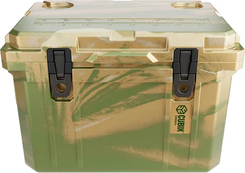 Miniatura 9 de Cubix Outdoors - QuadraX - Enfriador rotomoldeado de 20 cuartos de galón - Retención de hielo de 5 días, hielera dura portátil con portavasos Hunter