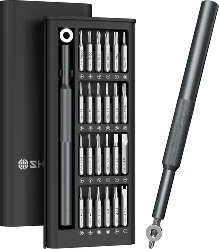 SHARDEN Juego de destornilladores pequeños, juego de destornilladores 31 en 1 con Torx, Phillips, cabeza plana, mini kit de herramientas de