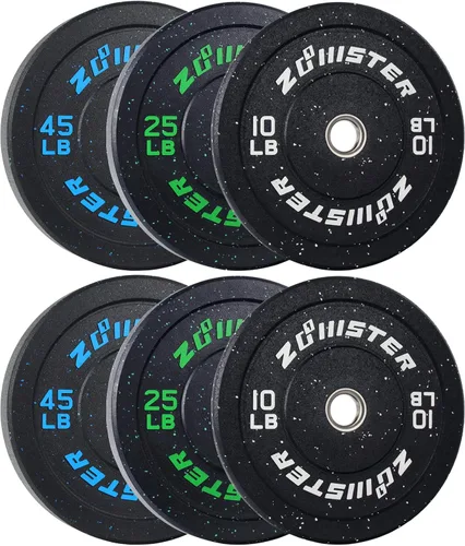 Placa de Parachoques Olímpica Placa de Peso con Alto Rebote Placa de Peso con Inserción de Acero para Entrenamiento de Fuerza y Levantamiento de
