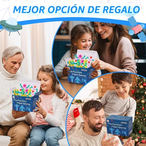 Miniatura 7 de 24 piezas Pop Fidget Spinners a granel – Astronauta deformable Fidget Spinner Llavero Robot Gyro Fidget Spinner para niños adultos Juguetes 24