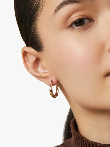 Miniatura 107 de Aretes de aro gruesos de oro para mujer, chapados en oro de 14 quilates, aretes de aro triple, hipoalergénicos, a la moda, aretes de aro gruesos