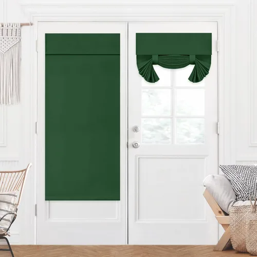 Miniatura 50 de Cortina térmica para puerta con bolsillo para barra, opacas, tratamiento de ventanas con ojales y ojales Deconovo 1 panel