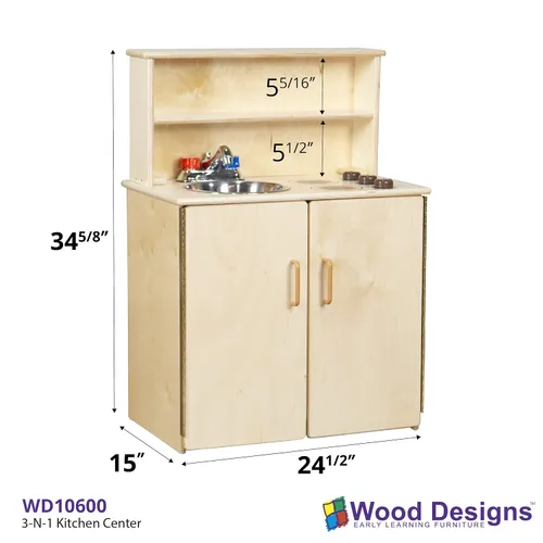 Miniatura 4 de Wood Designs WD10600 3-N-1 Centro de cocina