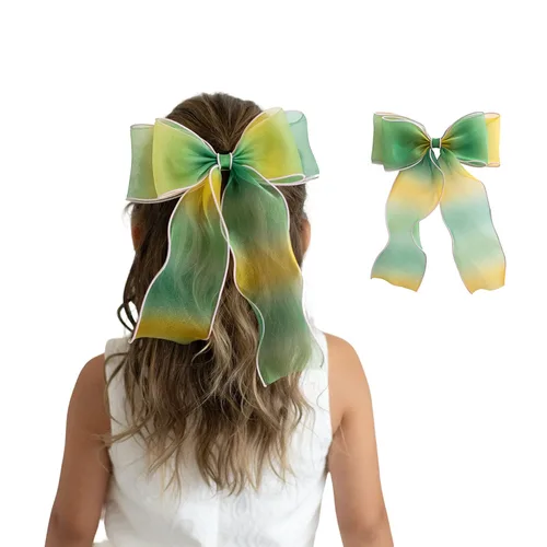Miniatura 12 de 2 pinzas para el cabello con lazo grande para niñas y mujeres, accesorio elegante para el cabello para cumpleaños, uso diario, vacaciones y fiestas