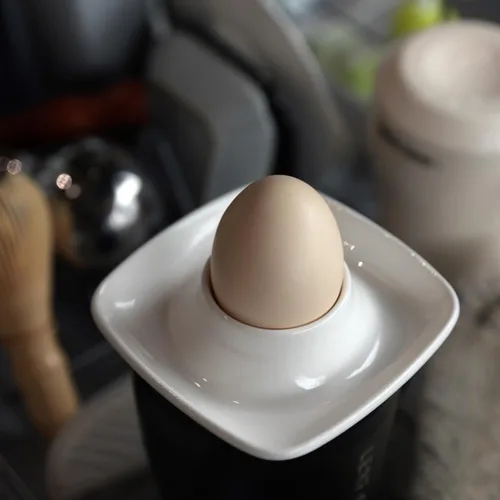 Miniatura 7 de Ceramics - Juego de 6 soportes para huevos duros, color blanco