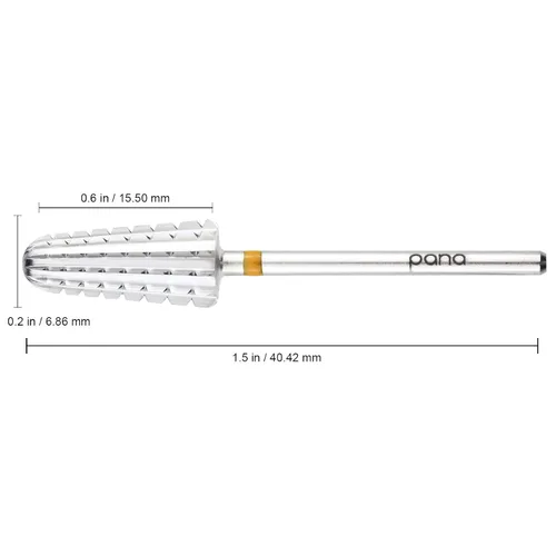 Miniatura 2 de PANA - Broca volcanita de carburo para uñas, de dos vías para zurdos y diestros – Rápida extracción del acrílico o gel duro – vástago de 3/32