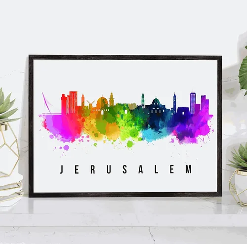 Miniatura 10 de Póster de Kazan Skyline Russia, pintura de paisaje urbano de Kazán, póster de Rusia, impresión de paisaje urbano de Kazán y monumentos, arte