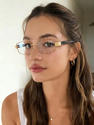 Miniatura 5 de Dollger Lentes rectangulares con bloqueo de luz azul para mujer y hombre, marco de metal cuadrado Y2K, pantalla de computadora