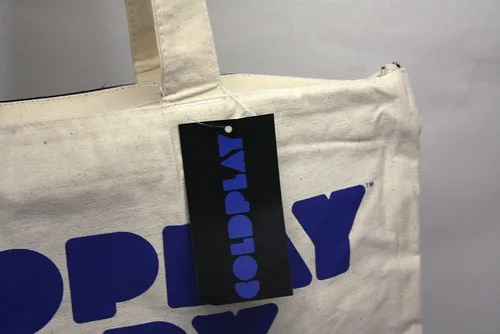 Miniatura 5 de Coldplay Bolso tote Fuzzy Man ETIAW de algodón con cremallera superior, Multi