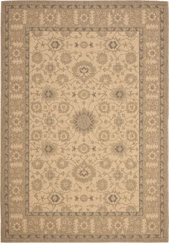 Miniatura 12 de SAFAVIEH Alfombra lavable al aire libre Courtyard Collection - 2'7" x 5', marrón y crema, no desprende pelusa y fácil limpieza, ideal para patio
