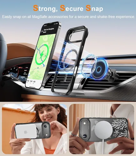 Miniatura 414 de Goodon para iPhone 15 Pro Max con protector de pantalla de privacidad, compatible con Magsafe, funda translúcida mate a prueba de golpes - Linda