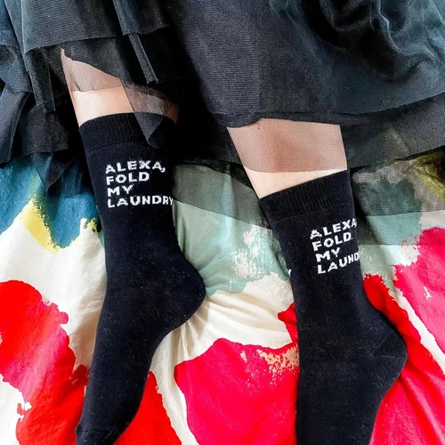 Miniatura 5 de Calcetines de vestir divertidos de algodón de colores y elegantes, unisex, con patrón familiar