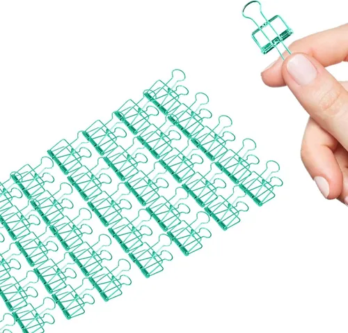 Miniatura 18 de Clips pequeños para carpeta, paquete de 96, 3/4 pulgadas, estándar de 0.748 in, negro, capacidad de 0.31 pulgadas, abrazadera plegable, clips