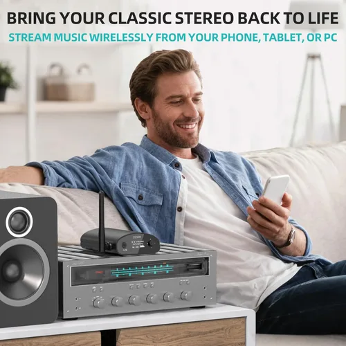 Miniatura 2 de 1Mii DS500 Receptor Bluetooth 5.3 de alta resolución, DAC audiófilo de 32 bits/384 kHz, LDAC sin pérdida y aptX HD, pantalla OLED, ecualizador