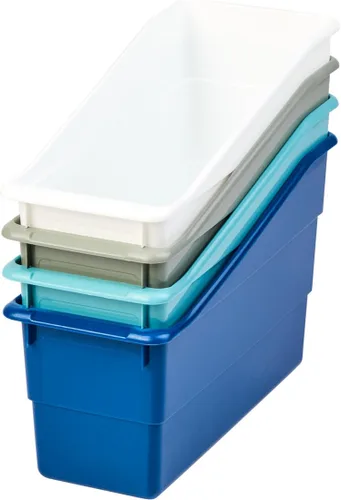 Miniatura 5 de Really Good Stuff Soporte duradero para libros y carpetas, paquete de 4, colección Cool & Calm Color, 5.5 x 12.5 x 7.5 pulgadas, organización