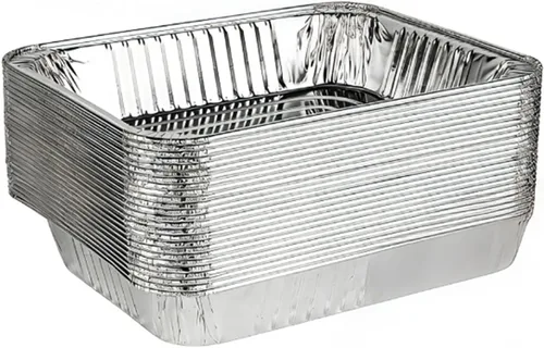 Miniatura 8 de Sartenes desechables de papel de aluminio de 21 x 13 pulgadas de tamaño completo (paquete de 20) recipientes de alimentos rectangulares, resistentes