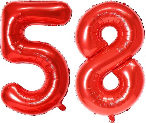 Miniatura 66 de Globo de helio rojo del número 10 de 40 pulgadas, autosellado para decoración de fiesta de cumpleaños y decoración de fiesta de aniversario (rojo 10)