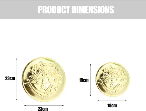 Miniatura 2 de Juego de 14 botones de metal para blazer, botones dorados para blazer, botones metálicos extraíbles sin costuras de 0.71 pulgadas y 0.91 pulgadas