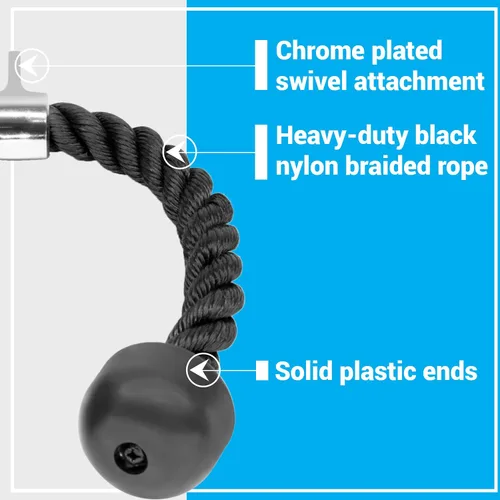 Miniatura 4 de A2ZCARE Combo Tríceps Presione Down Cable Attachment - Accesorios de máquina de cable para gimnasio en casa con opción múltiple
