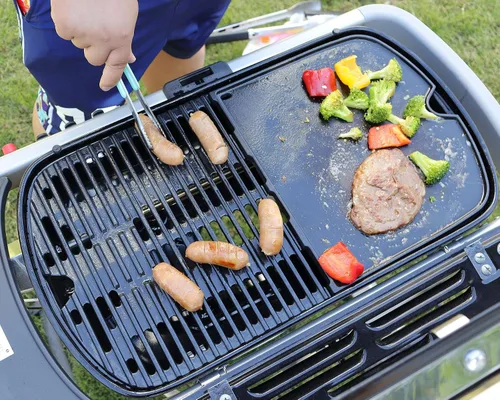 Miniatura 6 de DELSbbq Parrilla de hierro fundido y parrilla de cocción para Weber Traveler Portable 9010001 9020001 9030001 9013001 Parrilla de gas, piezas