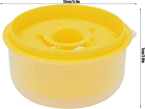 Miniatura 9 de Separador de huevos, fácil de, separa hasta 6 yemas, no, reutilizable para panadería casera (amarillo)