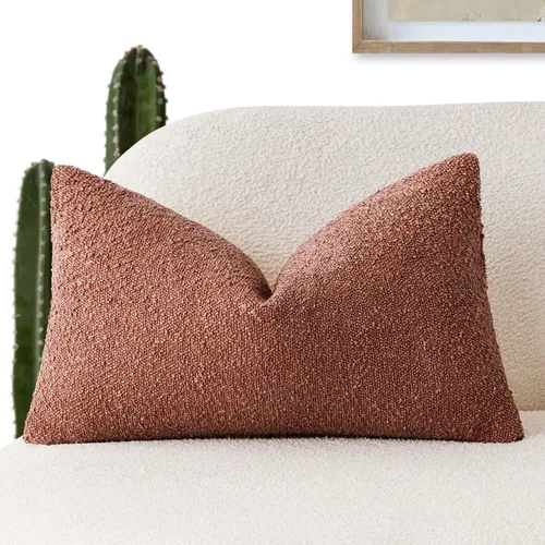 Miniatura 72 de Foindtower Fundas de almohada decorativas con textura de boucle, fundas de almohada sólidas, neutrales, suaves y acogedoras para silla, sofá