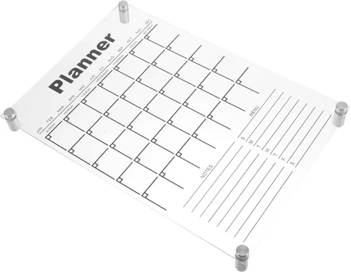 Miniatura 4 de Healifty Calendario de pared acrílico de borrado en seco, tablero de notas, planificador mensual borrable para uso en casa y oficina, elegante