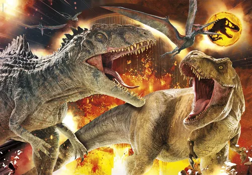 Miniatura 2 de Clementoni Supercolor Jurassic World Dominion 80512 - Rompecabezas de 104 piezas para niños de 6 años, fabricado en Italia, multicolor