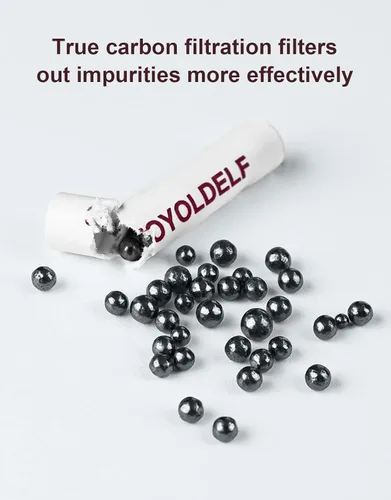 Miniatura 5 de Joyoldelf Filtros de tubo de 0.354 in - 60 filtros de carbono para pipa de tabaco con experiencia de fumar superior prémium