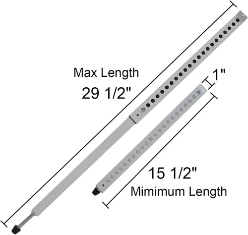 Miniatura 5 de Jeacent Adjustable Window Security Bar 2 Pcs, Patio Door Lock - Sturdy Steel, Extends from 15 1/2" to 29 1/2