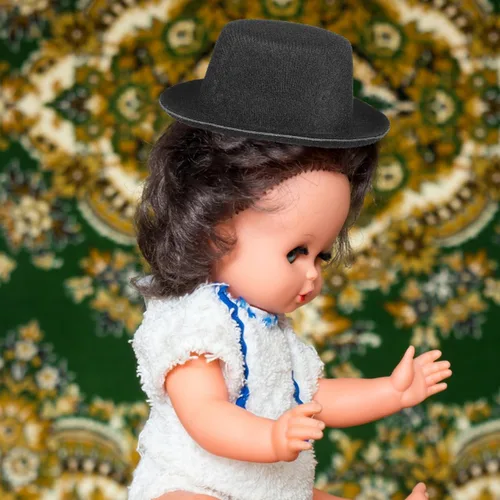 Miniatura 7 de Sombreros de muñeco de nieve para manualidades, 6 mini topsombreros, 3.54 x 1.18 pulgadas, sombreros de tela en miniatura de Navidad, accesorios