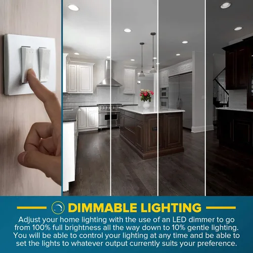 Miniatura 3 de SUNPERIAN BR40 Bombillas LED, 13 W = 85 W, 4000 K blanco frío, 1400 lúmenes, bombillas de inundación regulables para latas empotradas, clasificación