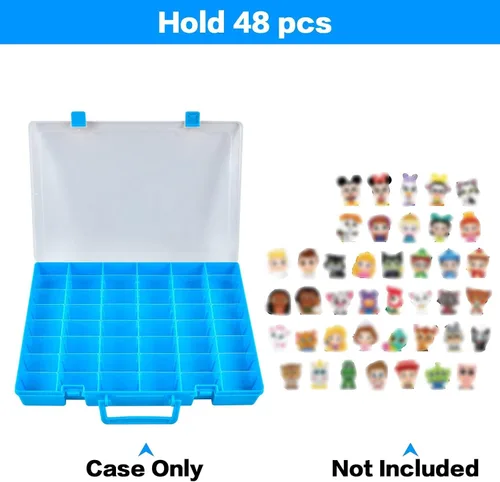 Miniatura 2 de Vitrina compatible con figuras coleccionables de Disney Doorables/para MGA Entertainment Miniverse. Contenedor organizador de almacenamiento de Azul