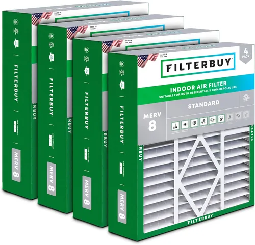 Miniatura 12 de Filterbuy Filtro de aire MERV 8 Essential Dust & Allergy Defense de 10 x 17 x 2 pulgadas (paquete de 4), filtros exteriores plisados electrostáticos