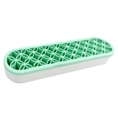 Miniatura 8 de TANG SONG 1 PC Organizador de brochas de maquillaje de silicona, caja de almacenamiento de cosméticos para escritorio (Negro)