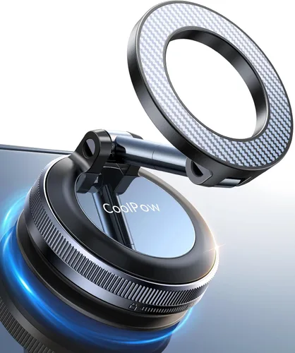 Coolpow【Más Nuevo Soporte Magnético de Teléfono al Vacío para Automóvil Soporte de Montaje【Succión de Vacío Móvil】carmount 2.0 Magsafe Soporte de