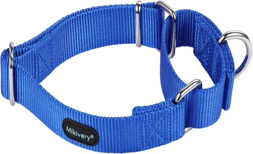 Miniatura 13 de Mikivery Martingale - Collar de nailon ajustable y de entrenamiento de seguridad, colorido y cómodo, con hebilla de metal, collares para mascotas