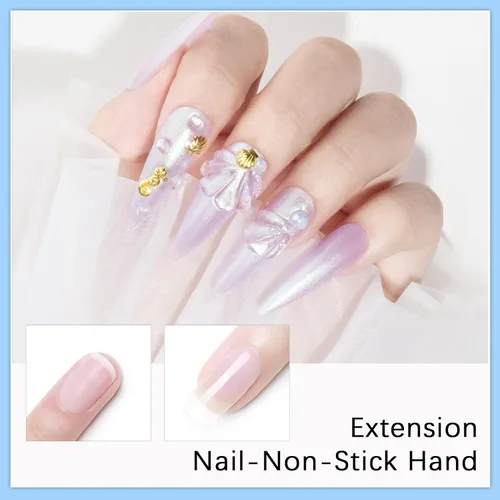 Miniatura 3 de Constructor de gel sólido para uñas, 1.76 oz de gran capacidad, transparente, antiadherente, 3D, para arte de uñas, extensión de uñas, gel duro