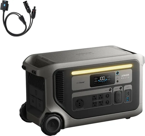 Miniatura 10 de Anker SOLIX Estación de energía portátil F3000 con 2 paneles solares de 400 W, 3,072 Wh, recarga de 6,000 W, ampliable a 24 kWh, generadores solares
