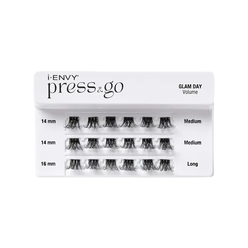 Miniatura 2 de i-ENVY - Pestañas autoadhesivas Press&Go, sin necesidad de pegamento, pestañas postizas de fácil aplicación, pestañas a presión de 1 paso, sin daños