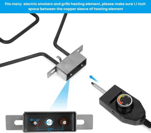 Miniatura 3 de Stanbroil Cable de alimentación con control de termostato de repuesto para elemento calefactor Stanbroil 125V 15A, no universal