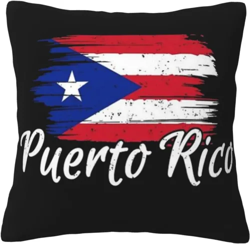 ASYG Funda de cojín de Puerto Rico de 18 x 18 pulgadas, diseño de doble cara Puerto Rico 05