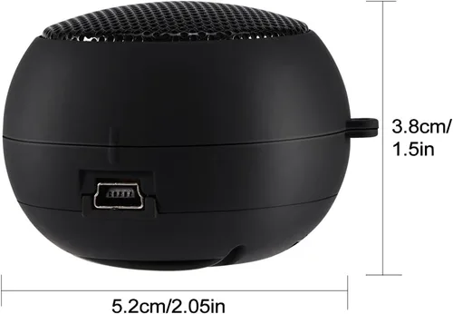 Miniatura 9 de Mini altavoz portátil, altavoz de 0.138 in de viaje, altavoz de sonido estéreo, subwoofer, altavoz de graves mejorado, batería incorporada